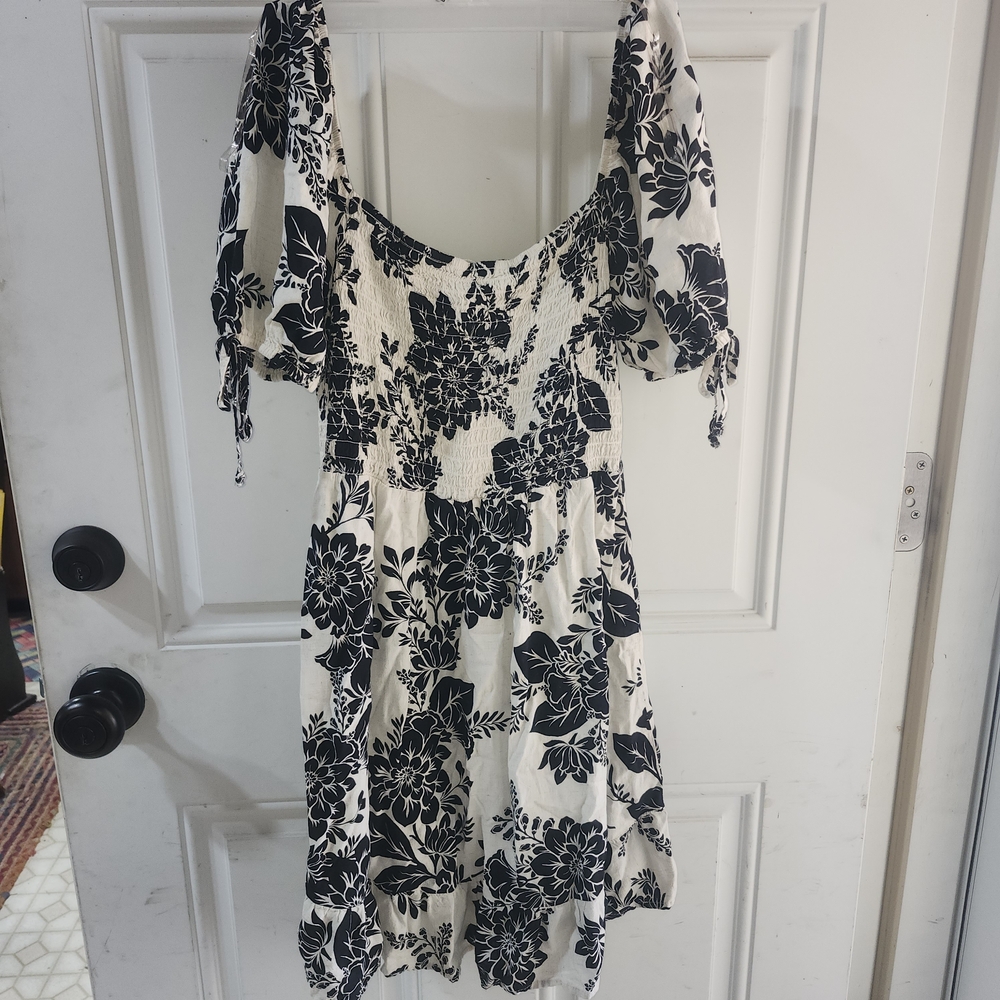 Lily Rose Black and White Floral Mini Dress